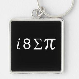 I Eight Sum Pi Key Ring