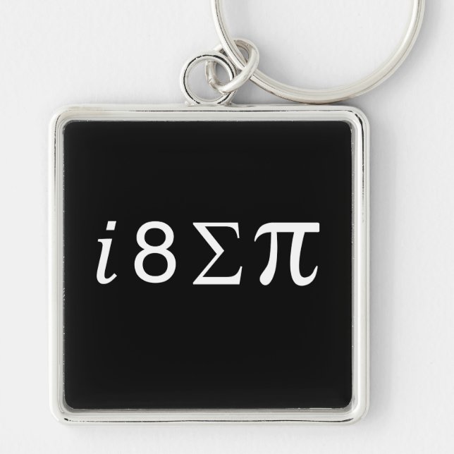 I Eight Sum Pi Key Ring (Front)