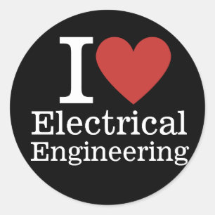 I ❤️ Electrical Engineering for Students/Faculty Classic Round Sticker
