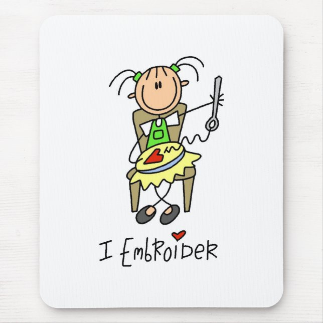 I Embroider Mouse Pad (Front)