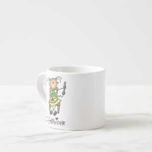 I Embroider Stick Figure Espresso Cup