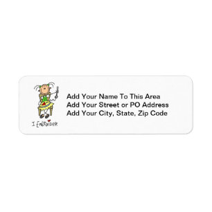 I Embroider Stick Figure Return Address Label