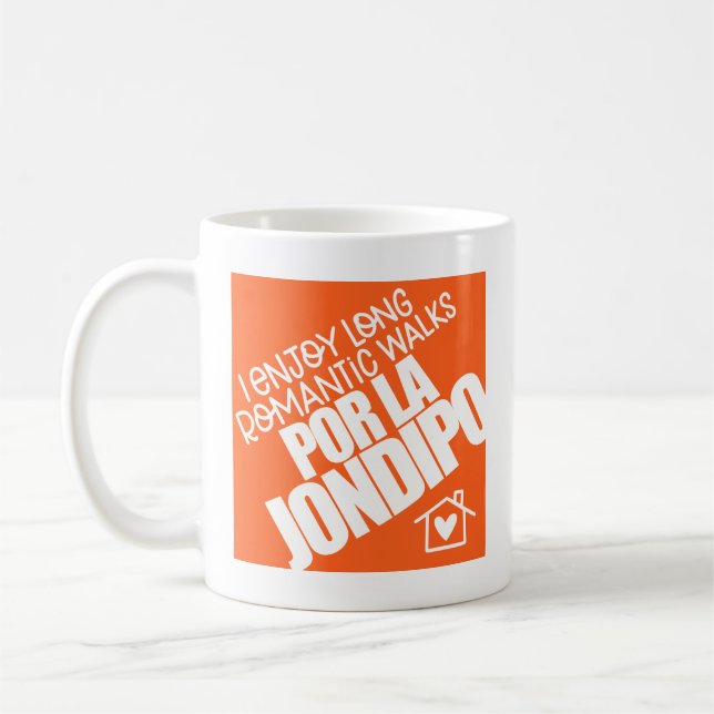 I enjoy long walks por la jondipo, spanglish coffee mug (Left)