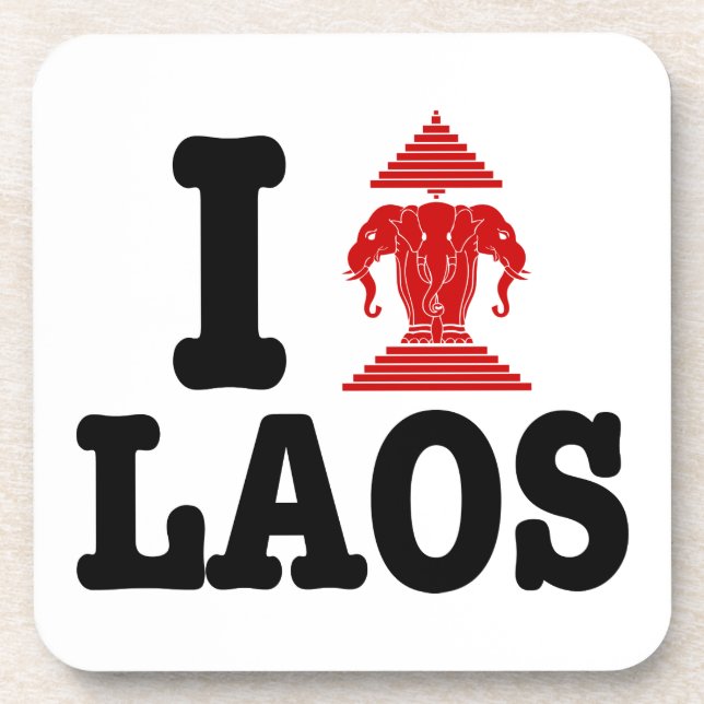 I Erawan (Love) Laos Coaster (Front)