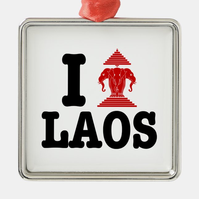 I Erawan (Love) Laos Metal Tree Decoration (Front)