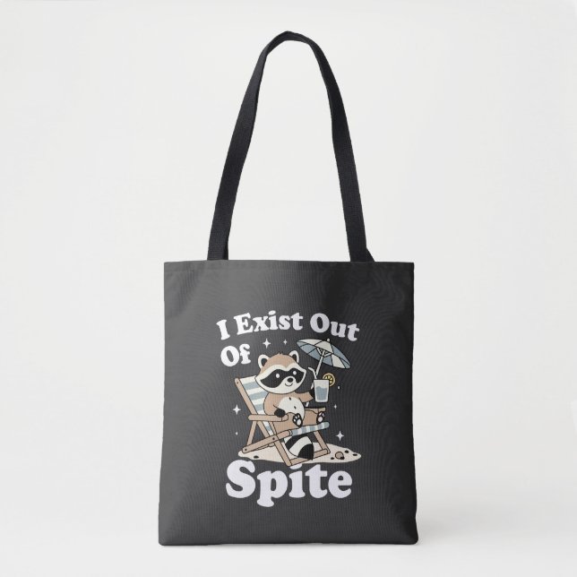 I exist out of spite tote bag (Front)