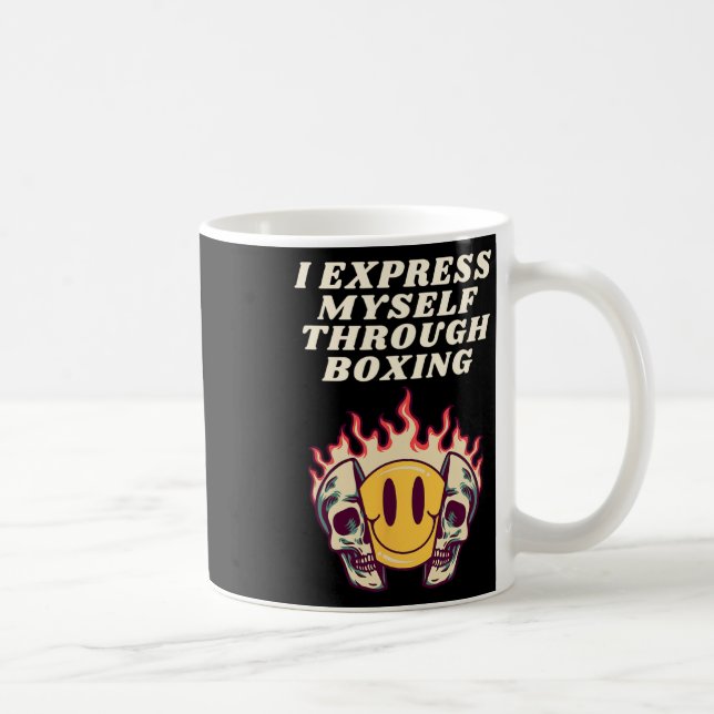 I Express Myself Through Boxing  Coffee Mug (Right)
