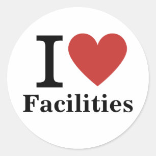 I ❤️ Facilities for Employees CUSTOM Classic Round Sticker