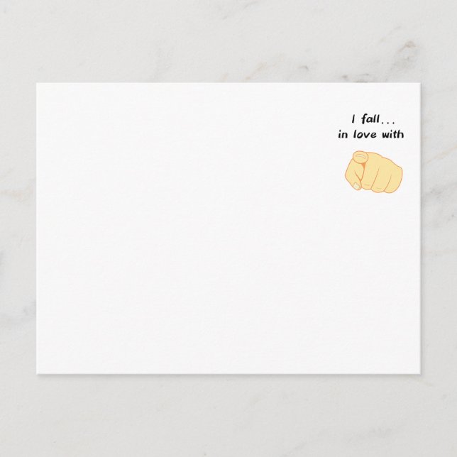 I Fall in Love With You Postcard (Front)