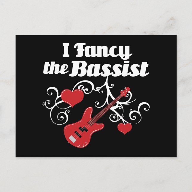 I Fancy The Bassist Postcard (Front)