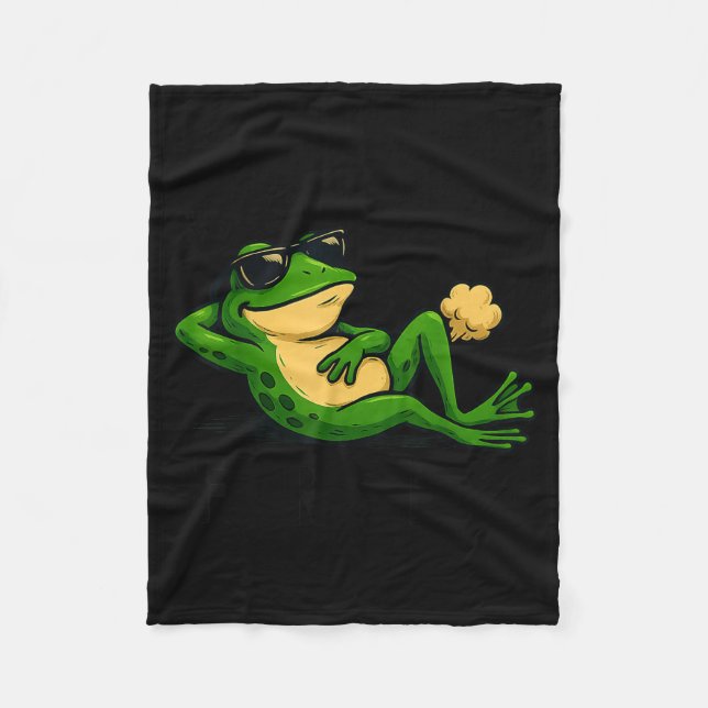 I Farting Sometimes Just Frog Lovers Fleece Blanket (Front)