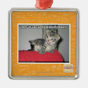 I farts in yor gen'ral direkshun metal ornament