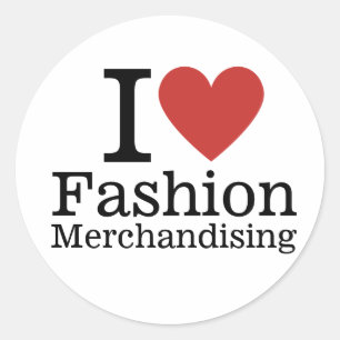 I ❤️ Fashion Merchandising for Students/Faculty Classic Round Sticker