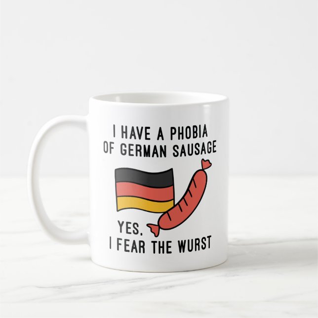 I Fear The Wurst Coffee Mug (Left)