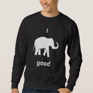 I Feel Good,  Elephant Arabic Letters Arab Sweatshirt