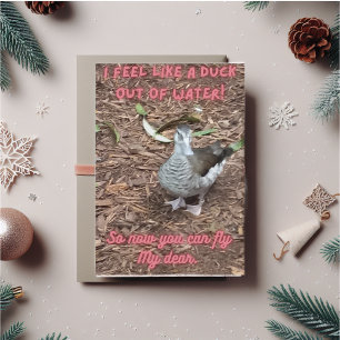 I feel like a duck out of water inspirational note card