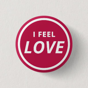 I Feel Love Red Communicating Feelings 3 Cm Round Badge
