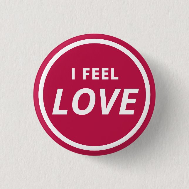 I Feel Love Red Communicating Feelings 3 Cm Round Badge (Front)