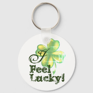 I Feel Lucky, St. Patrick's Day, Round Keychain