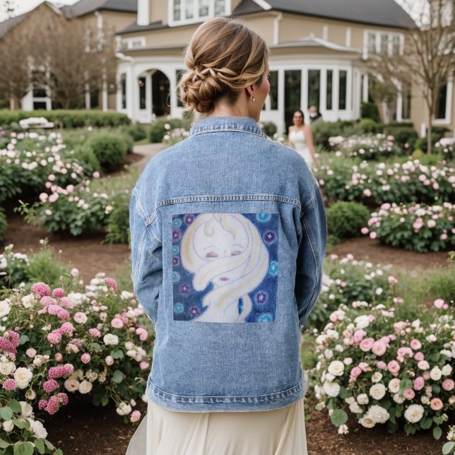 I Feel My Universe  Denim Jacket (Wedding Back)