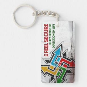 "I feel secure" Motivation Affirmation Key Ring