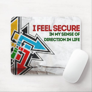 "I feel secure" Motivation Affirmation Mouse Pad
