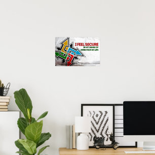 "I feel secure" Motivation Affirmation Poster