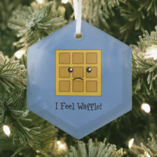 I feel Waffle Glass Tree Decoration