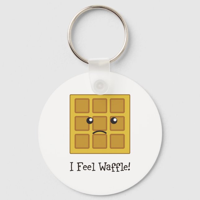 I feel Waffle! Key Ring (Front)