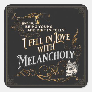 I Fell in Love with Melancholy | Goth Poe Sticker