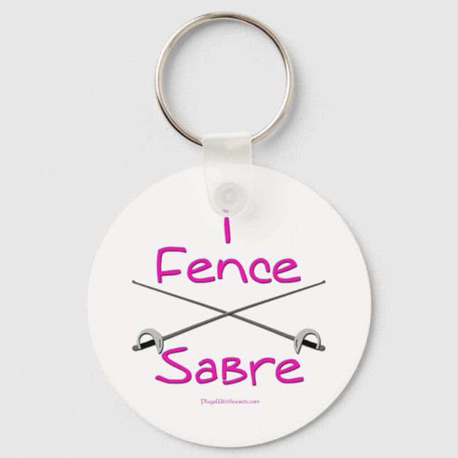 i Fence Sabre (PINK) Key Ring (Front)