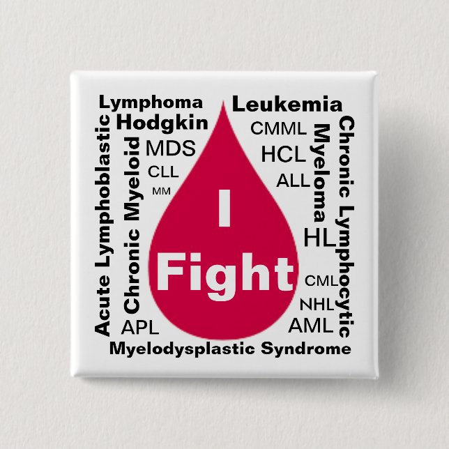 I Fight 15 Cm Square Badge (Front)