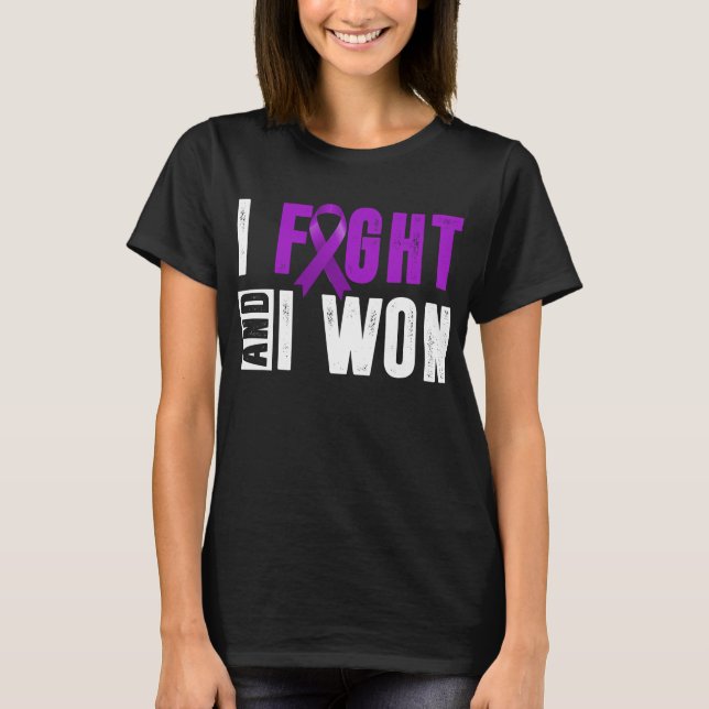i fight and i won pancreatic cancer warrior T-Shirt (Front)