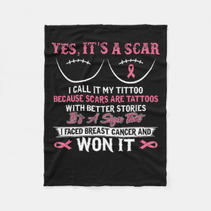 I Fight Breast Cancer N Won Breast Cancer Awarenes Fleece Blanket