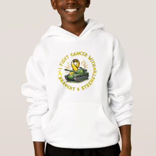 "I FIGHT CANCER WITH BRAVERY & STRENGTH" HOODIE