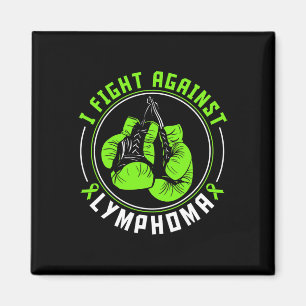 I Fight Lymphoma Awareness Support Boxing Gloves Magnet