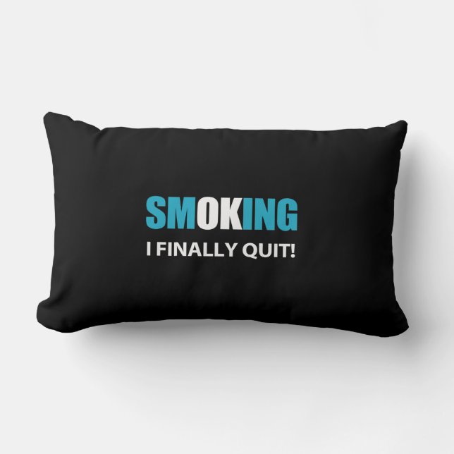 I Finally Quit - Stopped Smoking Reward Lumbar Cushion (Front)