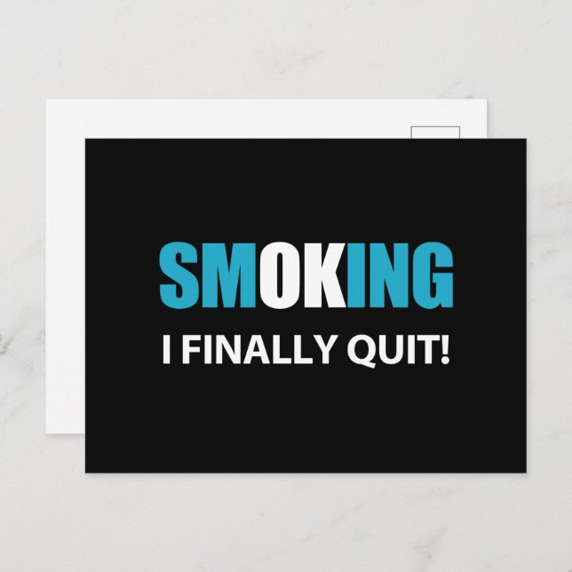 I Finally Quit - Stopped Smoking Reward Postcard (Front/Back)