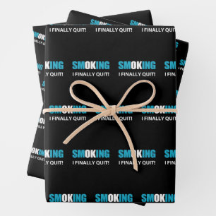 I Finally Quit - Stopped Smoking Reward Wrapping Paper Sheet