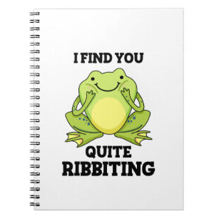 I Find You Quite Ribbiting Cute Frog Pun Notebook
