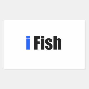 i Fish Rectangular Sticker