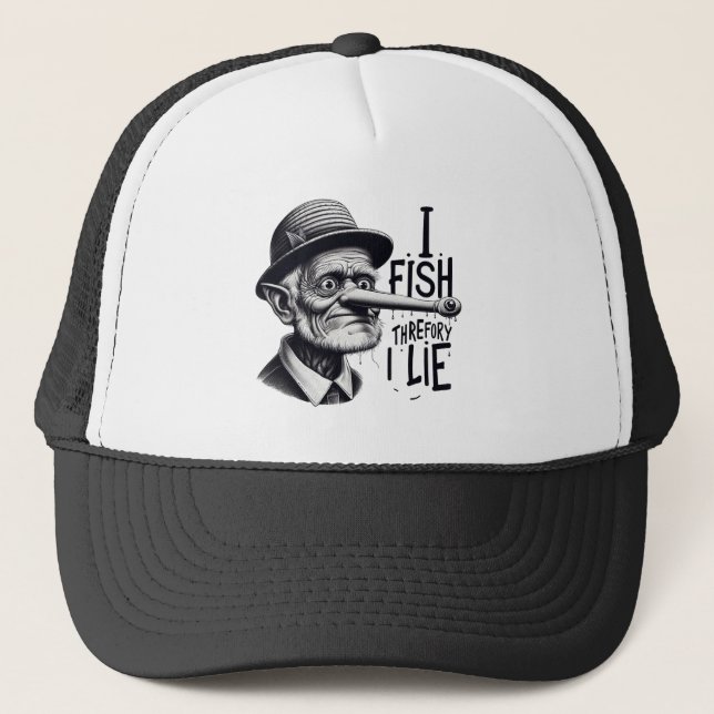 I Fish Therefore I Lie Cap (Front)