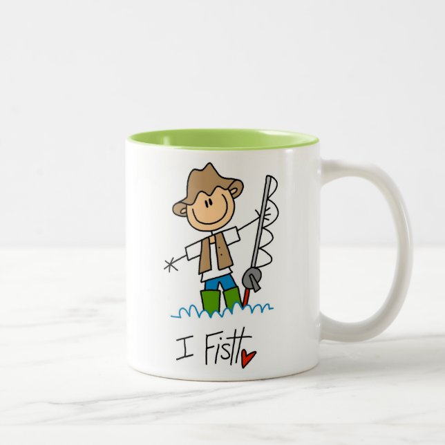 I Fish Two-Tone Coffee Mug (Right)