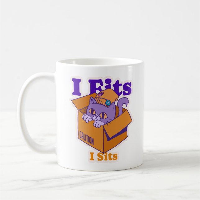 I Fits I Sits Coffee Mug (Left)