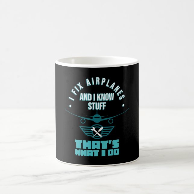 I Fix Aeroplanes Aviation Mechanic Maintenance Fun Coffee Mug (Center)