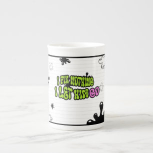 I Fix Nothing. I Let Him Go   Bold Minimal Quote M Bone China Mug