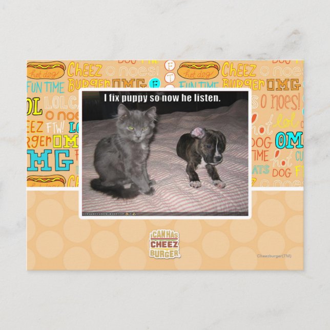 I fix puppy postcard (Front)