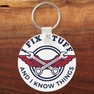 I Fix Stuff Funny Mechanic Design Key Ring