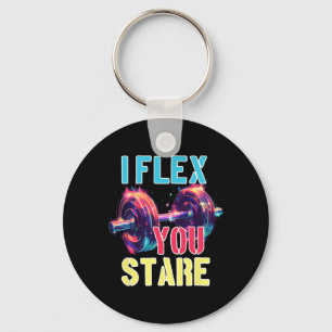 I Flex You Stare  Key Ring