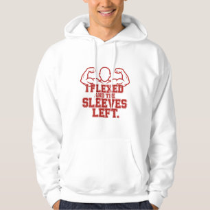 I Flexed And The Sleeves Left Muscle Graphic Hoodie